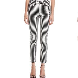 Rag & Bone Striped High-Rise Ankle Skinny Jeans